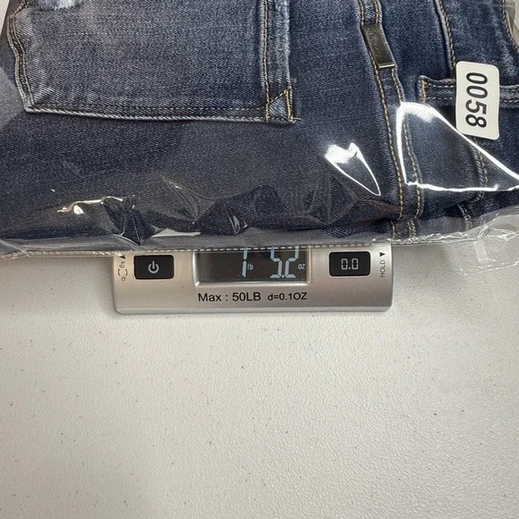 Kancan‎ High Rise Skinny Jeans Womens XL Dark Blue Distressed Frayed Hem - Picture 9 of 9